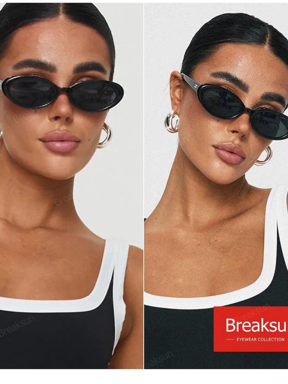 90’’s Vibe Classic Oval Women's Sunglasses in Black and Tortoiseshell